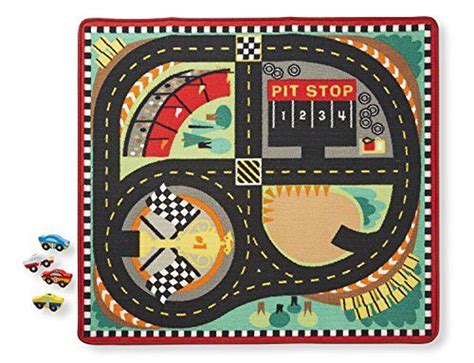 Melissa And Doug Round The Speedway Race Track Rug With 4 Race Cars 39 X
