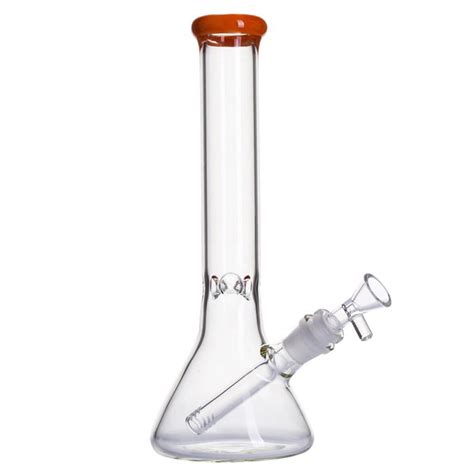 Usa Orange Accent Beaker Glass Bong 26cm Glass Bongs Australia