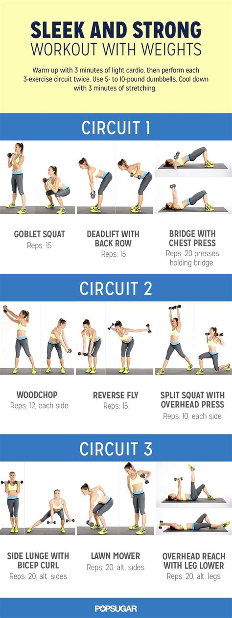 Full Body Circuit Workout With Dumbbells