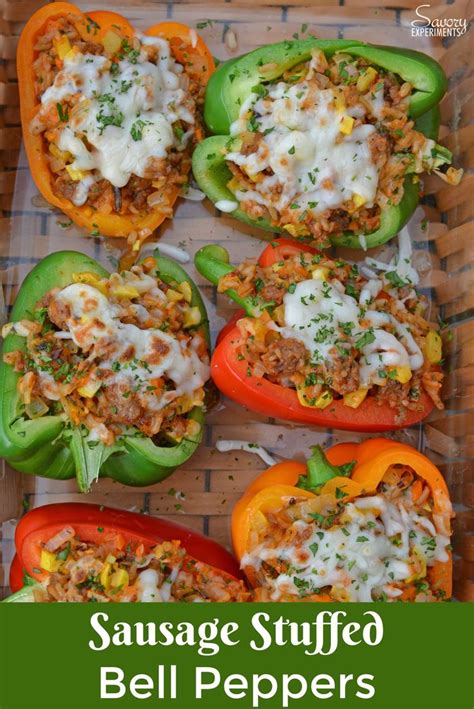 Sausage Stuffed Bell Peppers Are A Classic Italian Dish Using Stuffed