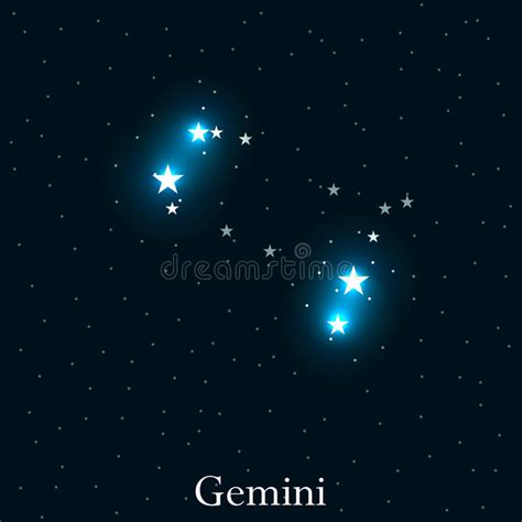Gemini Zodiac Sign Bright Stars In The Cosmos Constellation Gemini