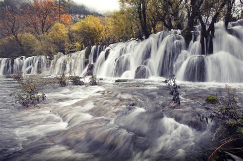 Jiuzhai Valley National Park Populär Fototapet Photowall