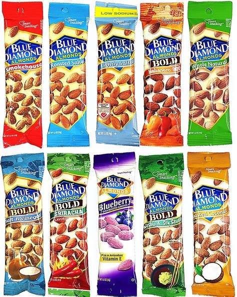 Blue Diamond Almonds Variety Pack 15 Ounce Bags 10 Pack