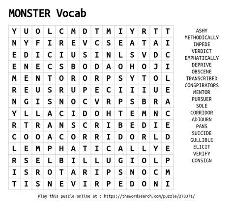 Download Word Search On Monster Vocab