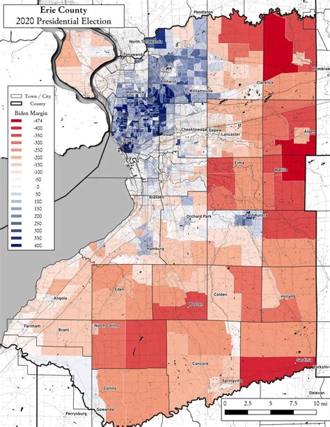 Thematic Map 2020 Erie County Presidential Election Andy