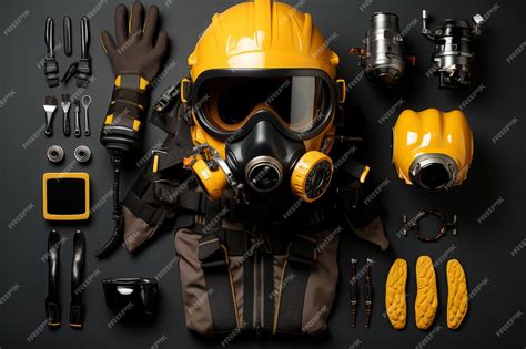 Premium Photo Helmet And Skydiving Gloves Representing Safety
