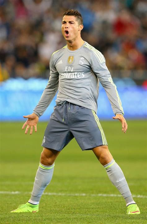 Cristiano Ronaldo Cr7 Celebrates A Goal Real Madrid 2015 Away Shirt Real Madrid Pinterest