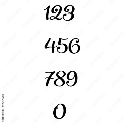 Black Origami Numbers From Zero To Nine Illustration Setnumeric