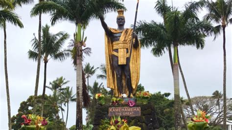 King Kamehameha The Great Statue In Hilo Hawaii