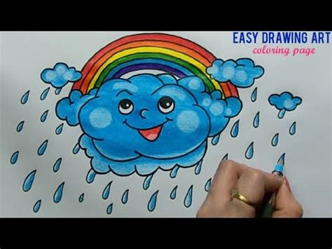 Download how to draw cute cloud coloring page | rainy season ...