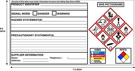 Hmis Chemical Labels