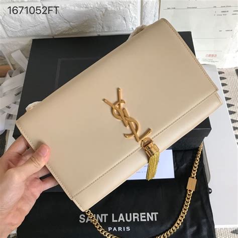 Ysl Saint Laurent Kate Slp Chain Flap Bag With Tassels Original Leather