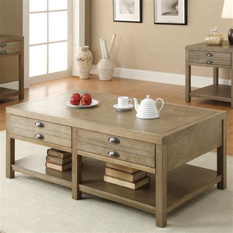 Coaster Occasional Group 701958 Cottage Coffee Table With Two Drawers