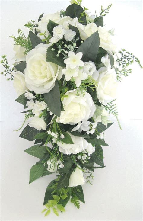 Bridal Bouquet Sets Silk Flower Wedding Bouquet Cascading Wedding