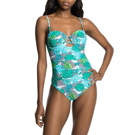 Tropical Print One Piece Swimsuit One Piece Tropical Print One Piece Swimsuit
