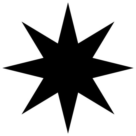 File8 Point Star Blacksvg Wikimedia Commons