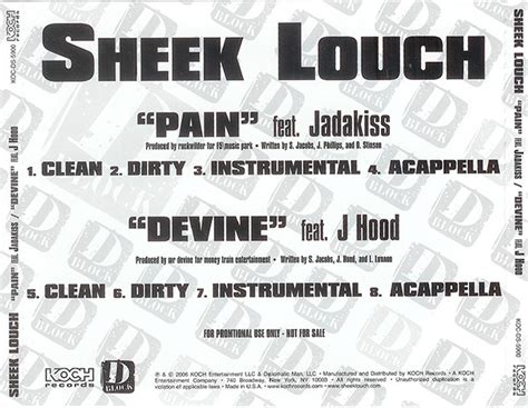 Sheek Louch Pain Devine Ediciones Discogs