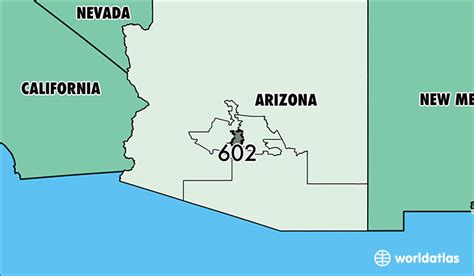 Where Is Area Code 602 Map Of Area Code 602 Phoenix Az Area Code