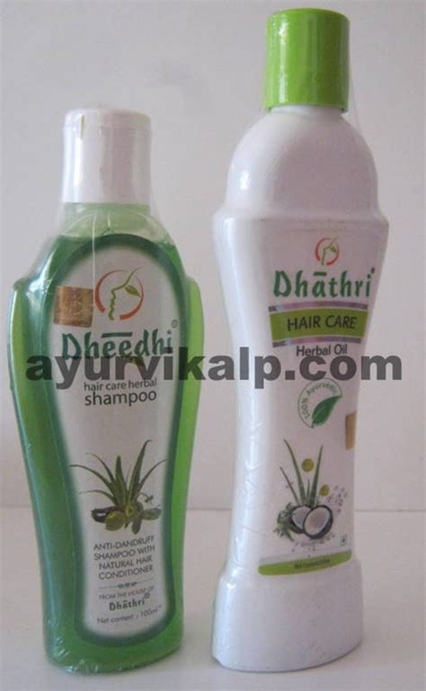Dhathri hair care plus herbal oil, an intensive hair treatment to prevent hair loss. Dhathri DHEEDI Shampoo & Dhathri HAIR CARE Oil