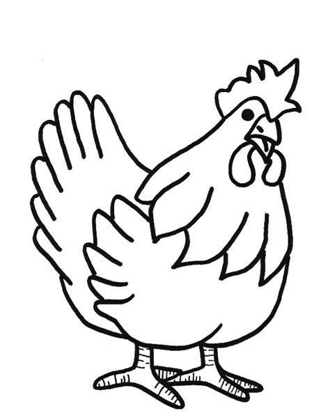 Chicken Coloring Pages For Kids At Free Printable