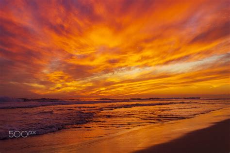 Fiery Sunset In Newport Beach Ca Colorful Sunset In Newport Beach