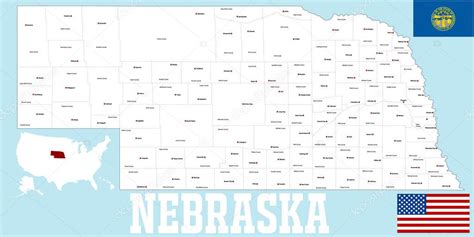 Nebraska County Map Stock Vector Image By ©malachy666 88394688