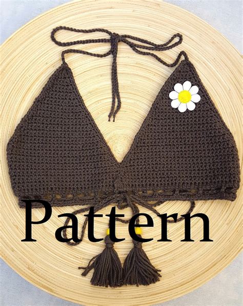 crochet cotton crop top bikini halter top top bralette etsy