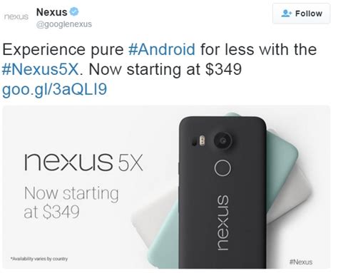 Check the reviews, specs, color(carbon black/quartz white/ice blue/blue), release date and other recommended mobile phones in priceprice.com. Nexus 5X receives price slash; Starts at $349