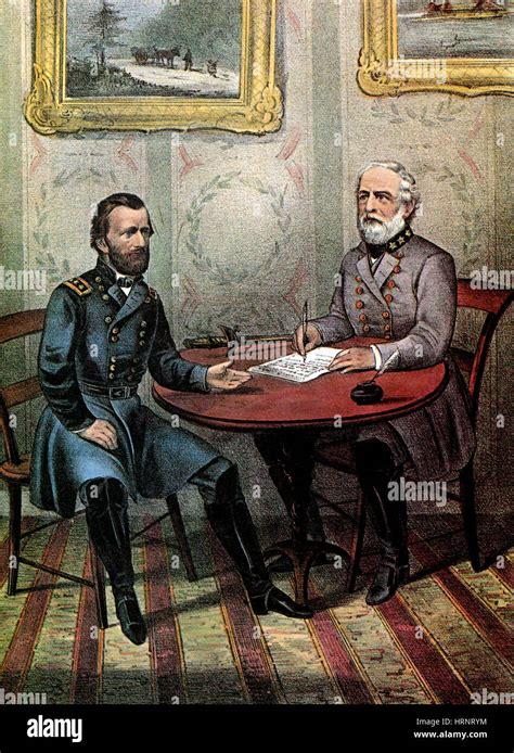 American Civil War Surrender Of Lee Appomattox 1865 Stock Photo Alamy