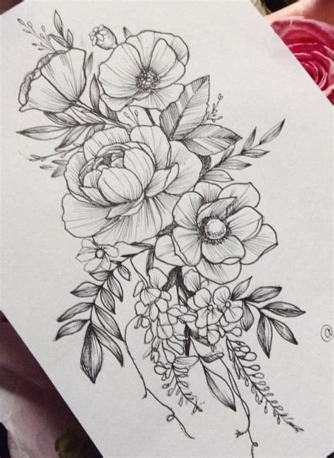 Pin By Shilpi Shivhare On Rose Line Drawing Flower Tattoo Drawings