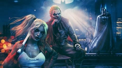 Joker With Harley Quinn And Batman Wallpaperhd Superheroes Wallpapers