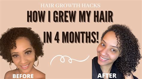How I Grew My Hair In 4 Months Hair Growth Hacks Youtube