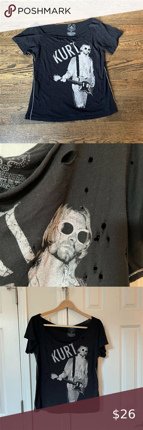 Trunk Ltd Kurt Cobain Distressed Tee Shirt In 2022 Distressed Tee
