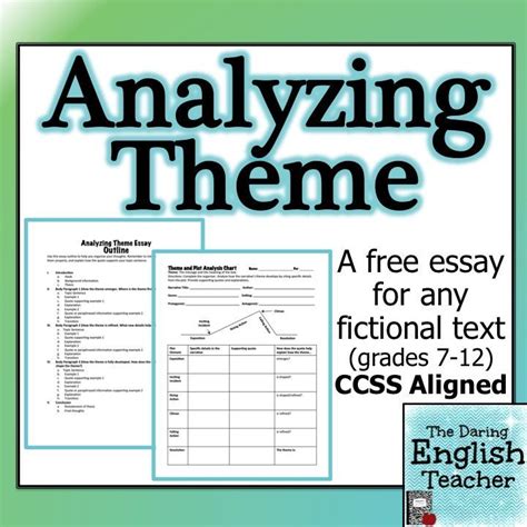free analyzing theme a common core essay for any novel teaching high school english