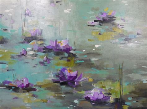 Lilypads Water Lilies Original Artwork Painting Minnesota