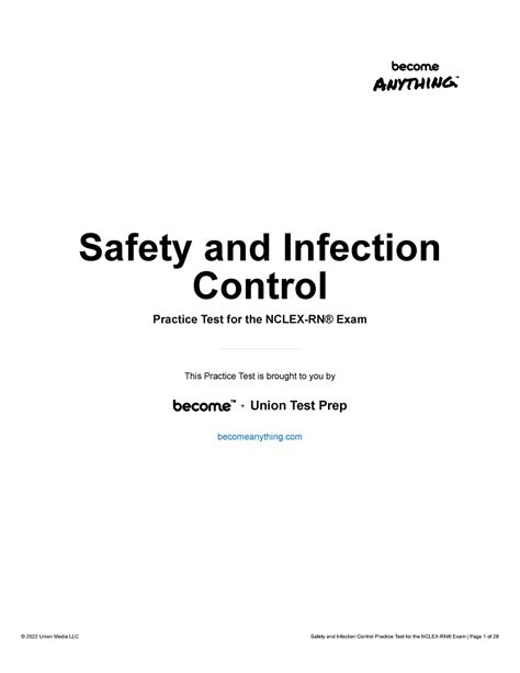 Safety And Infection Control Practice Test For The Nclex Rn® Exam Safety And Infection Control