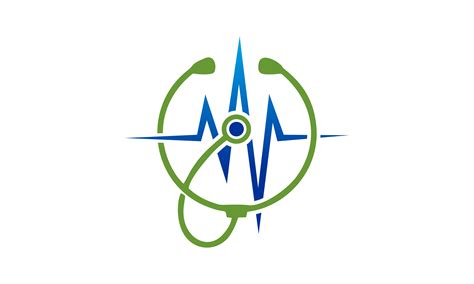 Stethoscope Pulse Hospital Clinic Medical Logo Graphic By Deemka