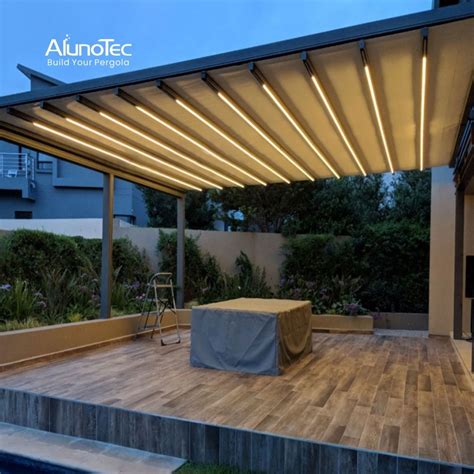 Alunotec Wind Resistant Motorized Aluminum Retractable Roof Bioclimatic
