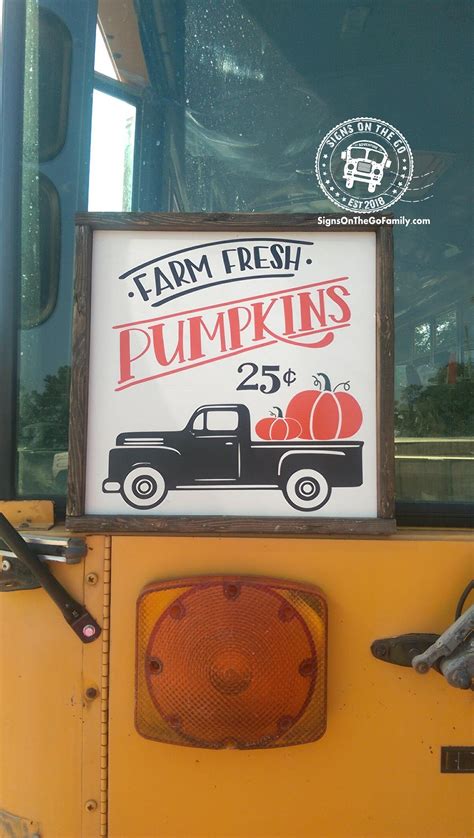 Farm Fresh Pumpkins Truck Sign Pumpkin Fall Decor Old Etsy In 2021