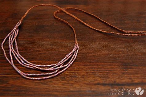 Diy Braided Bead Necklace Beaded Necklace Cord Jewelry Beaded