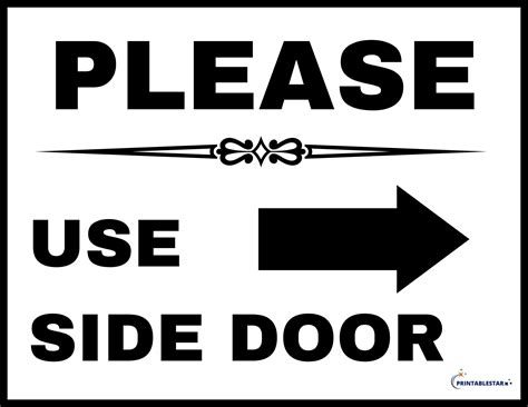 Please Use Side Door Sign Free Download In 2023 Door Signs Side