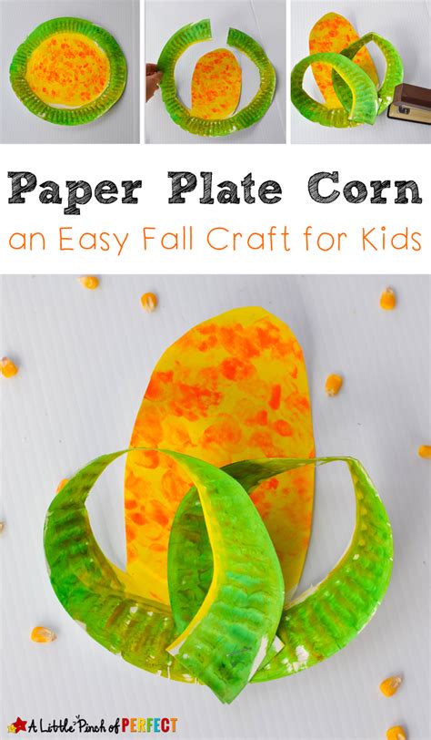 Paper Plate Corn Easy Harvest Craft For Kids To Make Fall Harvest