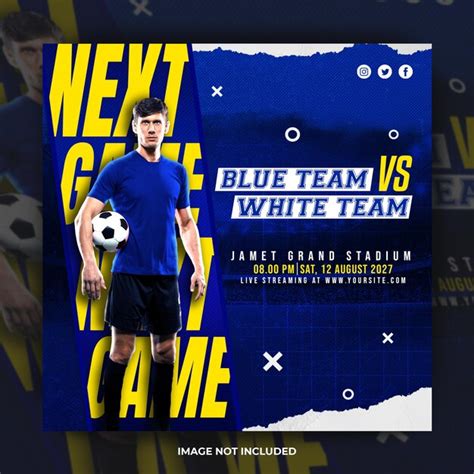 Premium Psd Football Match Tournament Social Media Post Or Banner