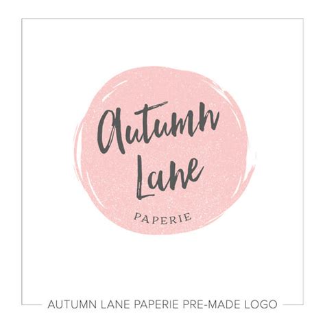 Pink Vintage Texture Circular Logo L43 Autumn Lane Paperie