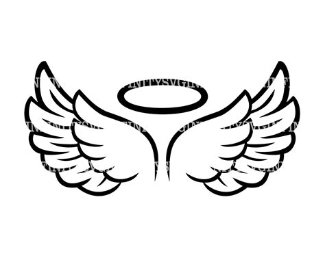 Angel Wings Svg Halo Svg Angel Wings Clipart Angel Wings Etsy Australia