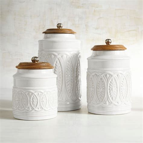 Ivory Farmhouse Canisters Pier 1 Imports Farmhouse Canisters