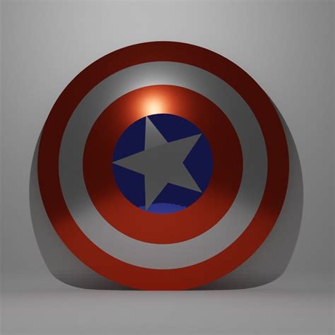 3d Model Captain America Shield Glazed Cgtrader