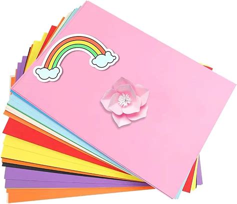 50 Sheets Coloured Cards Paper 10 Colours A3 120gsm Coloured Art Paper