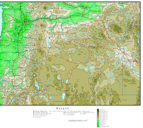 Topographic Map Of Portland Oregon Map