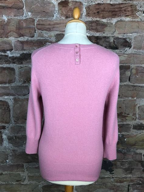 Hobbs Dusty Pink Crew Neck Cashmere Jumper Softtouch Cashmere